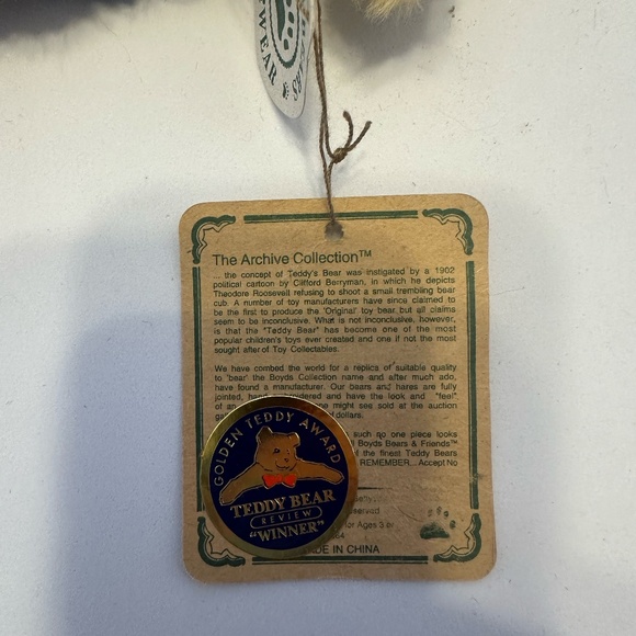 1990 Boyds Bear Archive Collection Becky Bear Small L/E Stuffed Animal - Picture 7 of 7